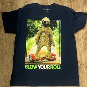 Sloth on hoverboard tshirt